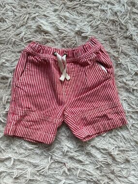 Baby Mini Boden Red Striped Shorts Size 3-6 Months